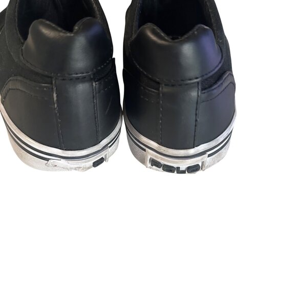 Polo by Ralph Lauren black lace up canvas Hanford size 7.5 D sneakers - Picture 5 of 6